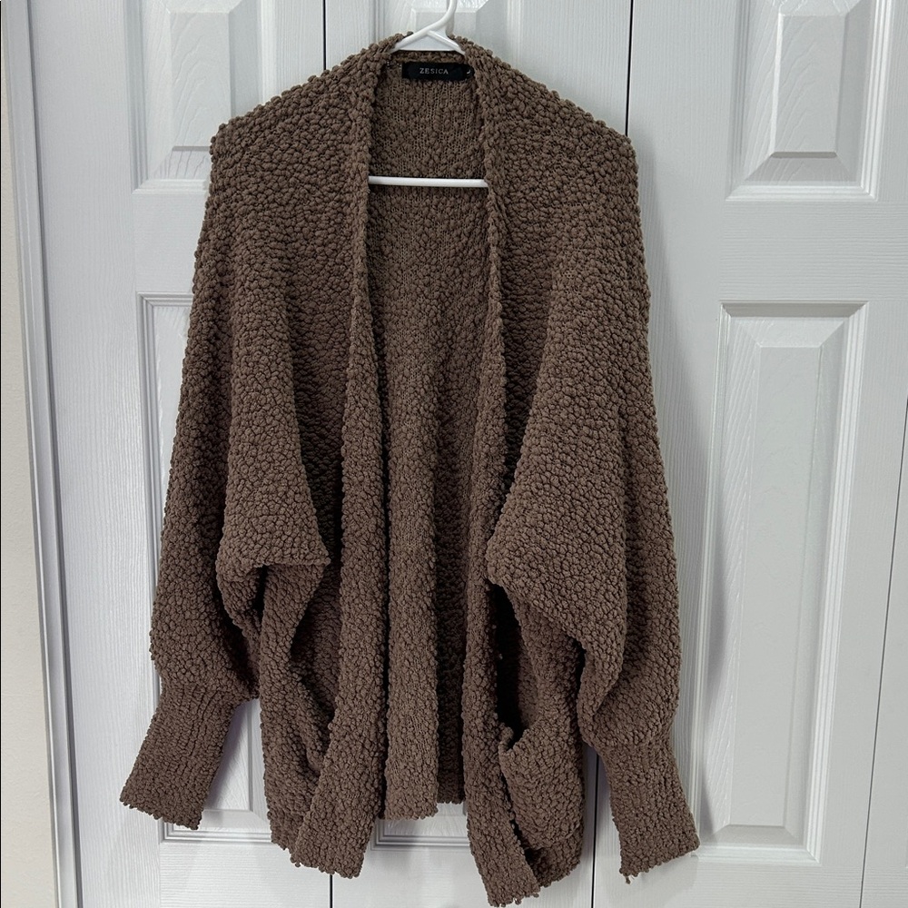 Elegant Brown Cardigan Sweater